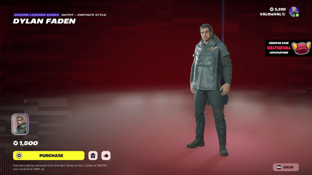 Buy the Dylan Faden skin from the Item Shop
