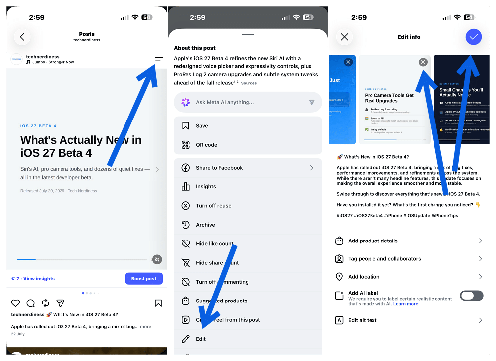 Delete a Single Photo From a Carousel Post on Instagram