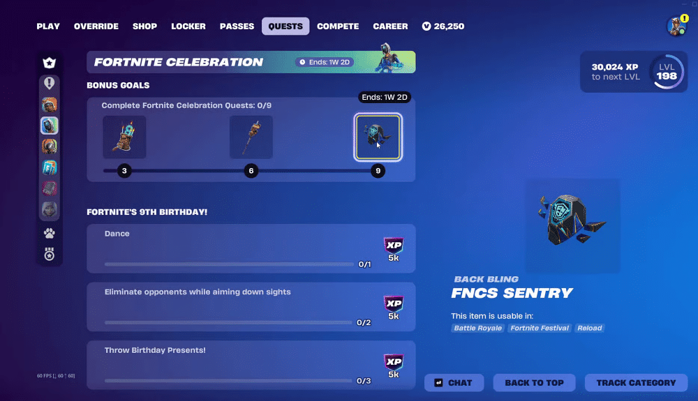 How to unlock Fortnite Birthday rewards