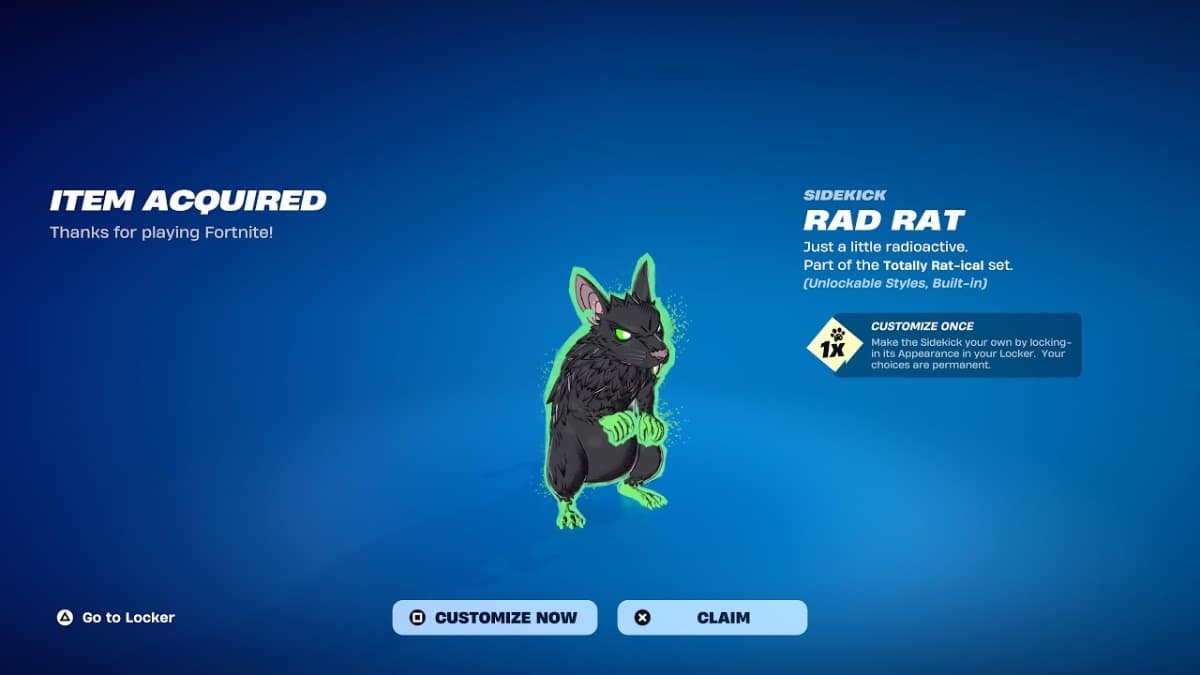 Rad Rat Sidekick in Fortnite