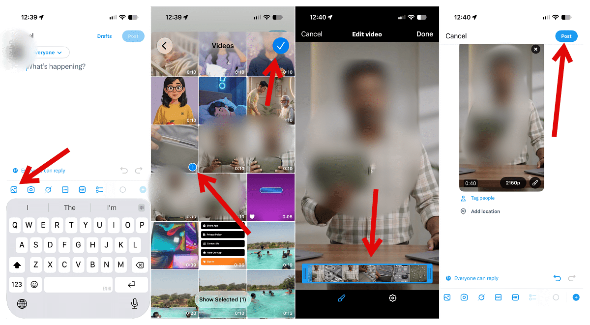 Upload a Long Video on X from iPhone