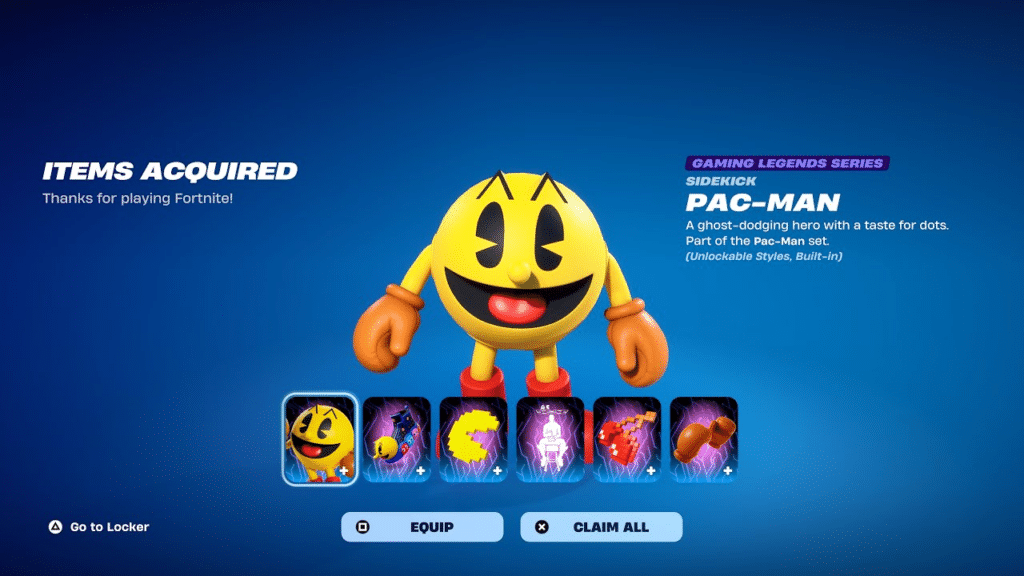 get the Pac-Man Sidekick in Fortnite