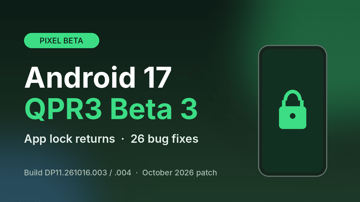 Android 17 QPR3 Beta 3