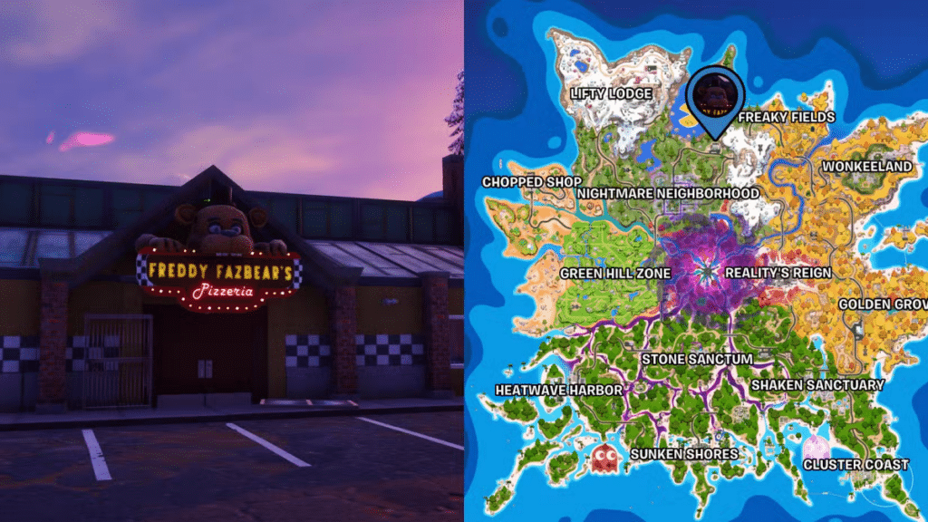 Find Freddy Fazbear's Pizzeria in Fortnite