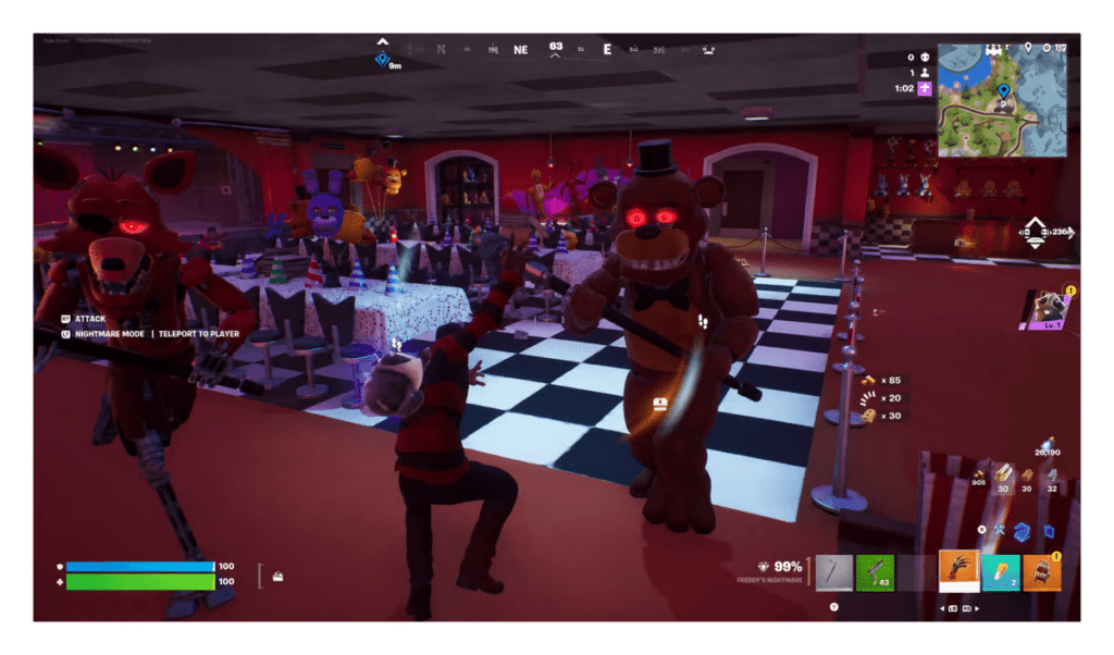 Freddy Fazbear's Pizza in Fortnite