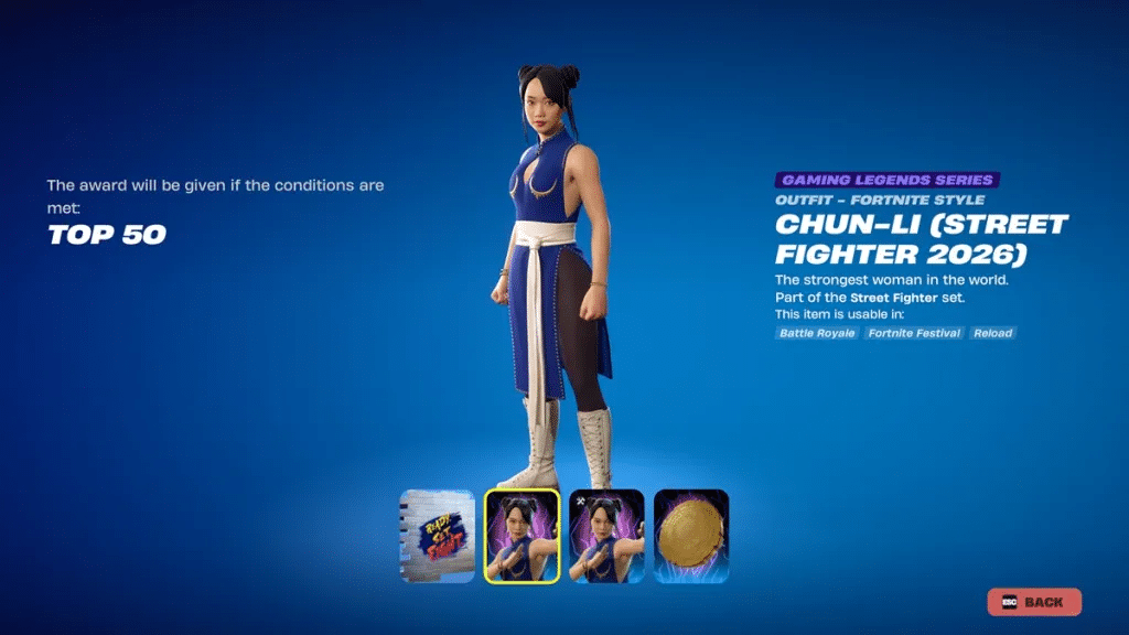 Get the Callina Liang Chun-Li Skin Free in Fortnite