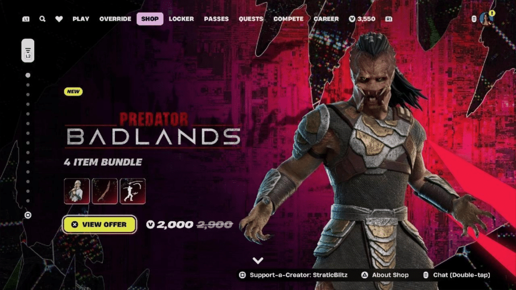 Predator Badlands bundle with Dek outfit
