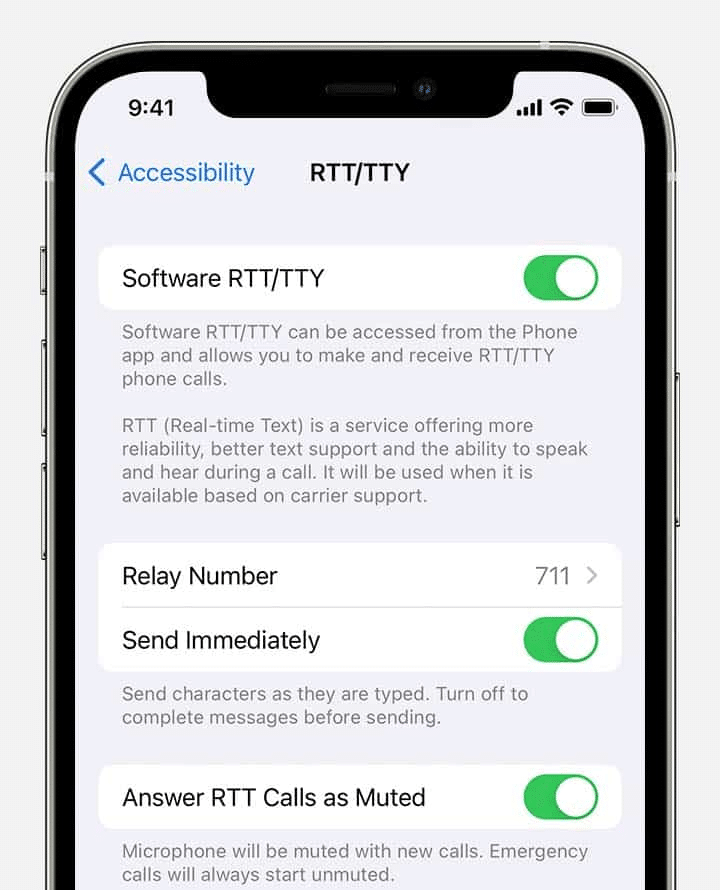 Turn Off RTT on iPhone