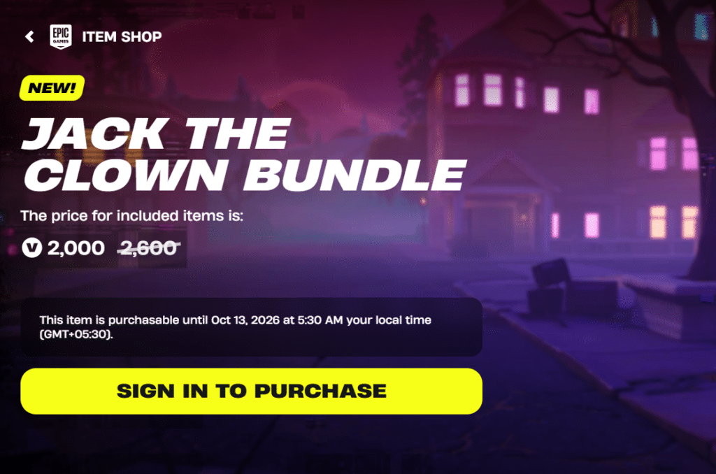 buy the Jack the Clown Bundle in Fortnite