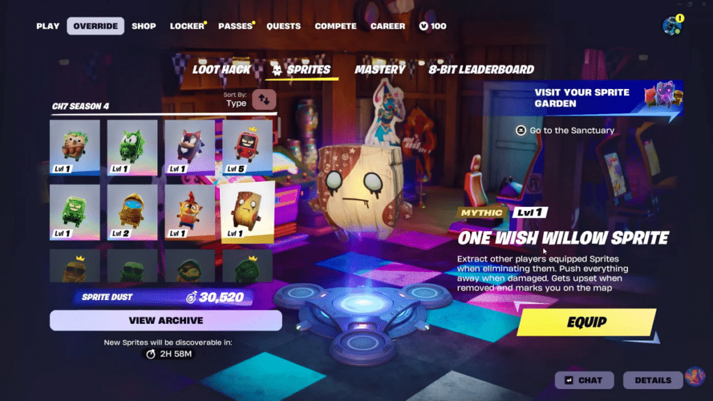 get the One Wish Willow Sprite in Fortnite